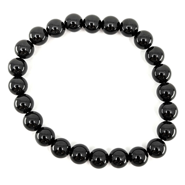 Obsidian-Perlen Edelstein Armband (Ø 8mm)