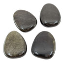 Obsidian (Goldglanz) Trommelstein Anhänger mit Bohrung