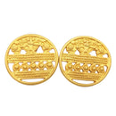 Ohrstecker Altar, 24 Karat Vergoldet