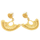 Ohrstecker Halbmond, 24 Karat Vergoldet