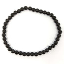 Onyx-Perlen Edelstein Armband (Ø 4 mm)