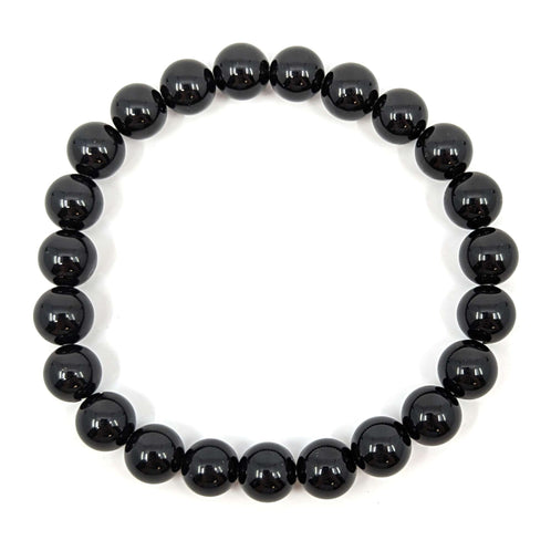 Onyx-Perlen Edelstein Armband (Ø 8 mm)