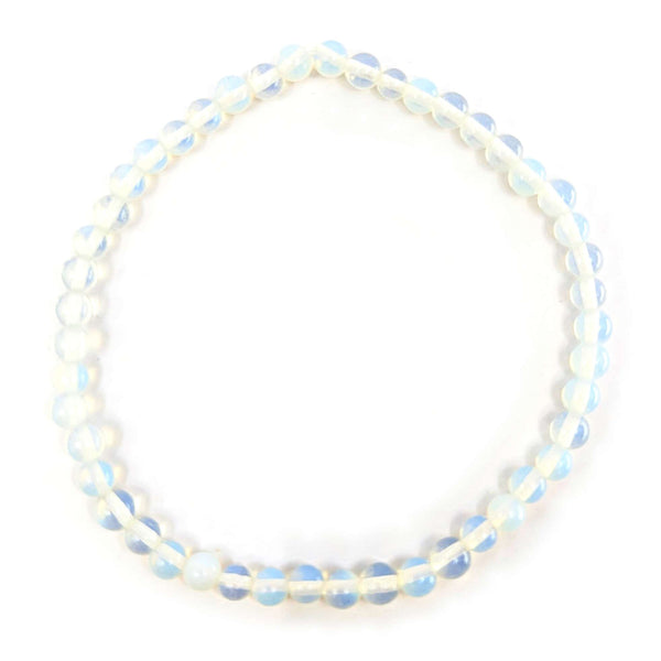 Opalglas-Perlen Armband (Ø 4mm)