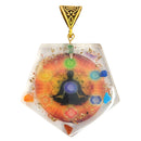 Orgonit Anhänger Buddha im Lotus-Sitz & 7 Chakren