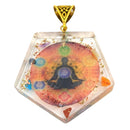 Orgonit Anhänger Buddha im Lotus-Sitz & 7 Chakren