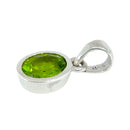 Peridot Anhänger Facettiert 925 Silber