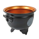 Räucher-Schale aus Metall Schwarz, Blume des Lebens Ø 10,5 cm