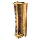 Räucherstäbchen- & Räucherkegelhalter-Turm aus Holz - Yin & Yang, 31 cm