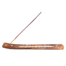 Räucherstäbchenhalter Brettchen aus Holz, Yin & Yang, Braun