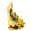 Räucherkegel- & Räucherstäbchenhalter Om Buddha Chakren golden