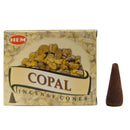 HEM Copal, Kopalharz Räucherkegel, 10 Kegel, 3cm, Brenndauer 20min