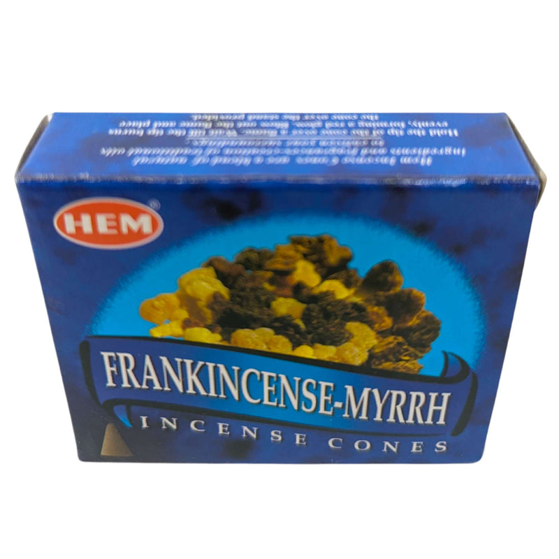 Incense cones HEM Frankincense-Myrrh 10 cones, 3cm, burning time 20min