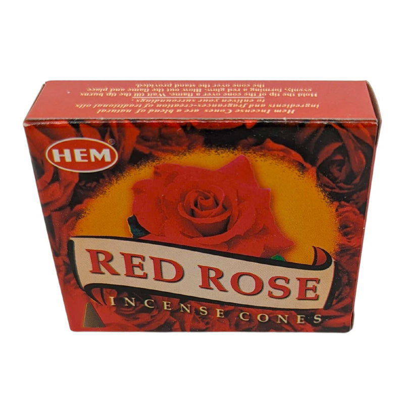 HEM Red Rose, Rote Rose Räucherkegel, 10 Kegel, 3cm, Brenndauer 20min