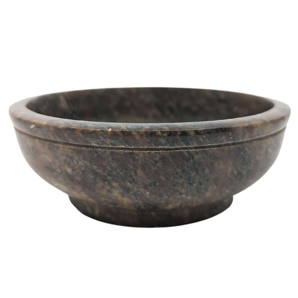 Soapstone smoking bowl dark brown Ø 7.5 cm