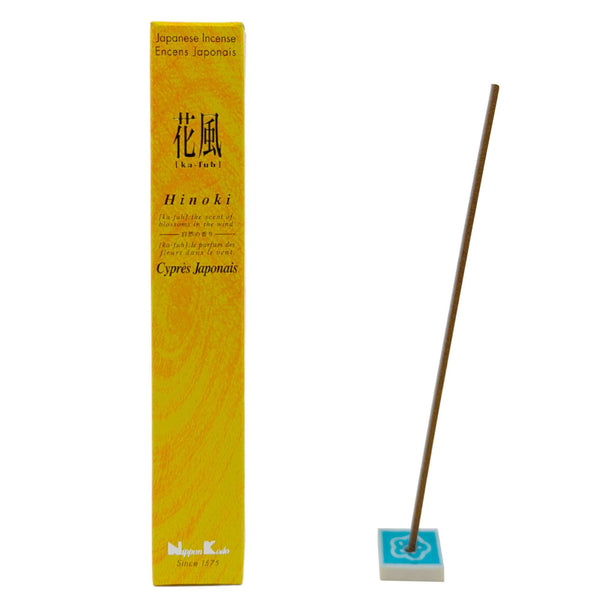 Nippon Kodo Ka-fuh Hinoki, Zypresse Räucherstäbchen, 50 Sticks, 14cm, Brenndauer 25min