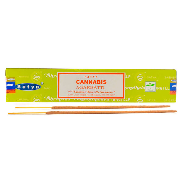 Räucherstäbchen Satya Cannabis, 12 Sticks, 20cm, Brenndauer 45min