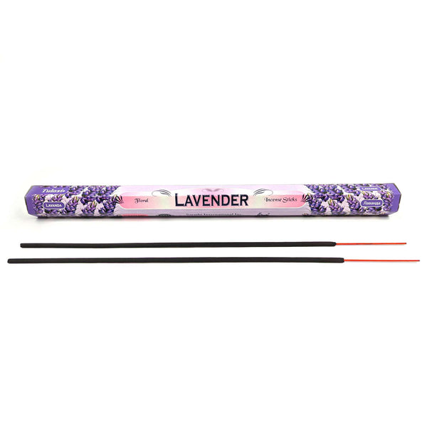 Tulasi Lavender XL, Lavendel XL Räucherstäbchen, 10 Sticks, 40cm, Brenndauer 120min