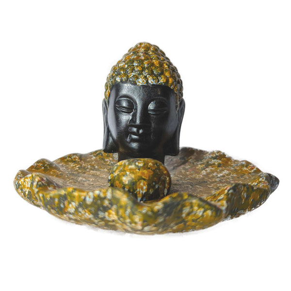 Räucherstäbchenhalter Thai Buddha, Braun (Ø 12cm)