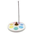 Räucherstäbchenhalter 7 Chakra Symbole (Ø 14cm)