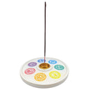Räucherstäbchenhalter 7 Chakra Symbole (Ø 14cm)