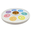 Räucherstäbchenhalter 7 Chakra Symbole (Ø 14cm)