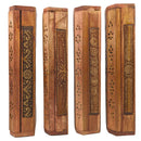 Holzkiste für Räucherstäbchen & Räucherkegel, Lebensbaum Motiv geschnitzt