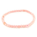 Rosenquarz-Perlen Edelstein Armband (Ø 4 mm)
