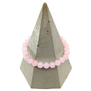 Rosenquarz-Perlen Farciert  Edelstein Armband (Ø 6 mm)