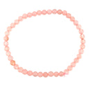 Rosenquarz-Perlen Edelstein Armband (Ø 4 mm)