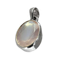 Rosenquarz Anhänger Facettiert 925 Silber Fassung