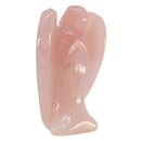 Rosenquarz Edelstein Schutzengel Statuette (5 cm)
