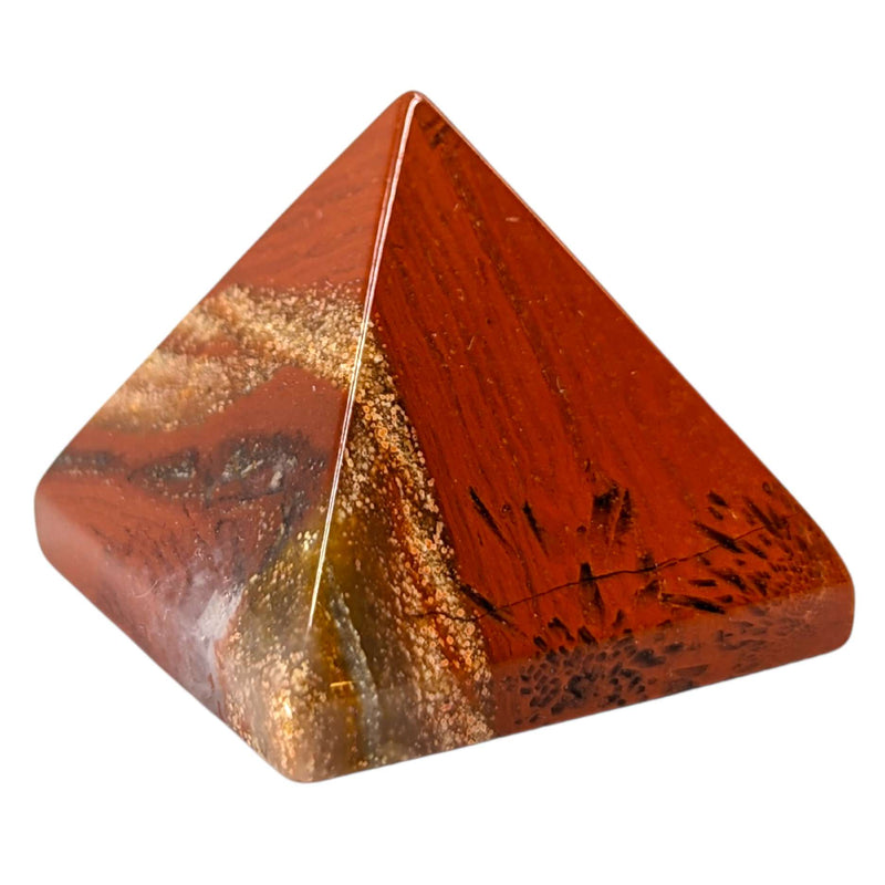 Roter Jaspis Edelstein-Pyramide (3x3cm)