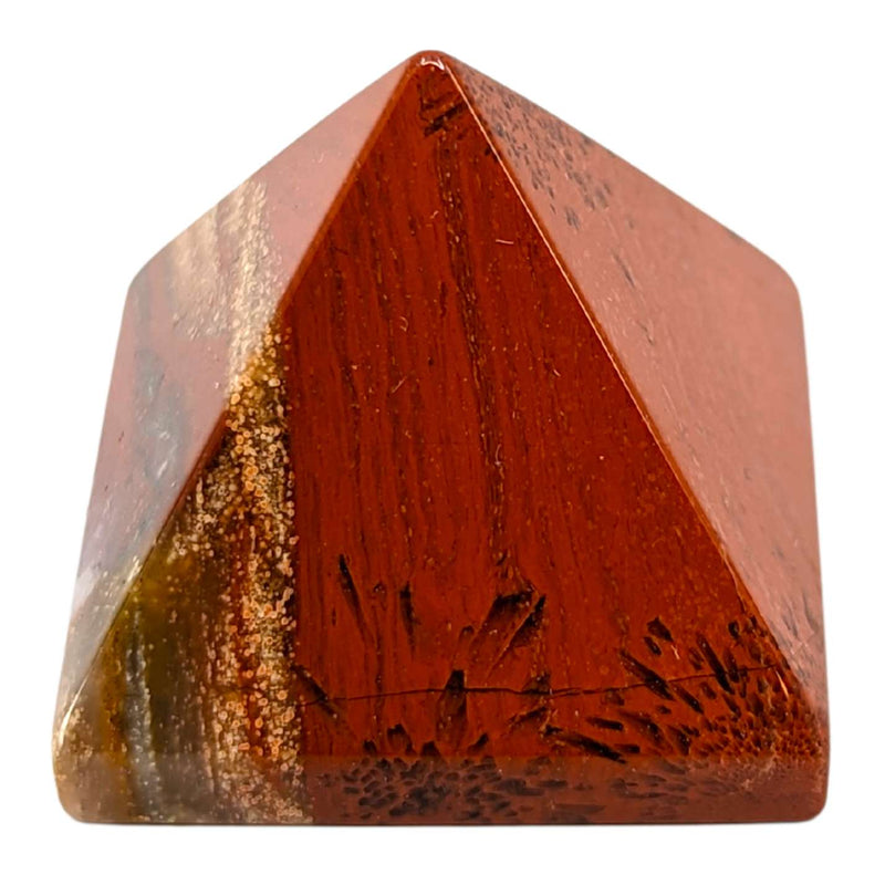 Roter Jaspis Edelstein-Pyramide (3x3cm)