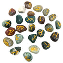 Runen Edelstein Set, bunter Jaspis