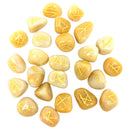 Runen Edelstein Set, gelber Aventurin