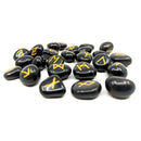 Runen Edelstein Set, schwarzer Onyx