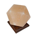 Steinlampe aus Salzkristall Diamant mit USB-Anschluss & wechselnde Farben