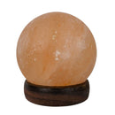 Steinlampe aus Salzkristall Kugel-Form mit USB-Anschluss & wechselnde Farben