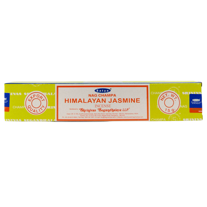 Satya Nag Champa Himalayan Jasmine Räucherstäbchen, 12 Sticks, 20cm, Brenndauer 45min