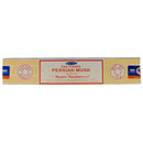 Satya Nag Champa Persian Musk, Moschus Räucherstäbchen, 12 Sticks, 20cm, Brenndauer 45min