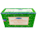Satya Nag Champa Spicy Patchouli Räucherstäbchen, 12 Sticks, 20cm, Brenndauer 45min