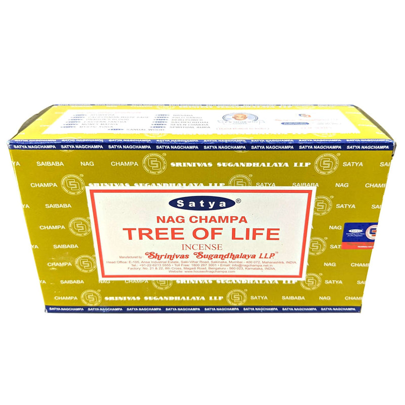 Satya Nag Champa Tree Of Life, Baum des Lebens Räucherstäbchen, 12 Sticks, 20cm, Brenndauer 45min