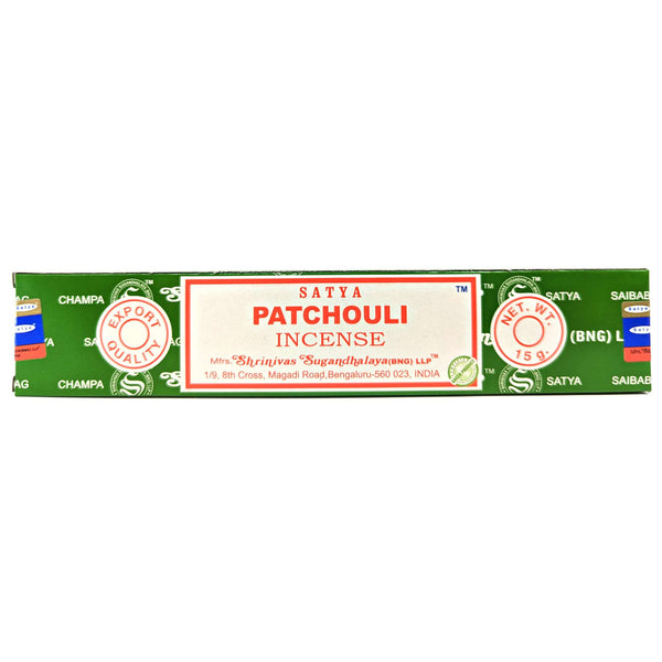 Satya Patchouli Räucherstäbchen, 12 Sticks, 20cm, Brenndauer 45min