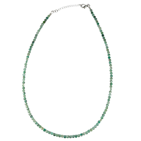 Smaragd Collier facettierte Perlen (3mm / 50cm)