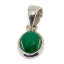Smaragd Anhänger 925 Silber Fassung - 7 mm