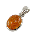 Sonnenstein Anhänger 925 Silber Fassung (1 cm)