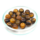 Tigerauge Edelstein-Perlen mit Bohrung, 10 Stück (Ø 6mm)