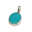 Türkis Anhänger 925 Silber Fassung (2 cm)