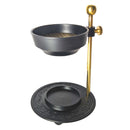 Weihrauch-Brenner aus Messing Schwarz, Höhenverstellbar