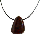 Granat Trommelstein Anhänger für Halskette, gebohrt (3x2,5cm)